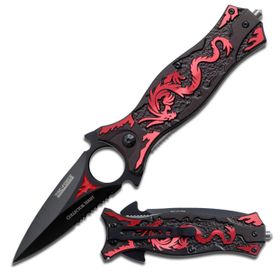 Tac Force | Pocket Knife | Red/Black Dragon